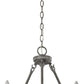 HomeRoots Harlow 3-Light Chandelier in Ash Finish