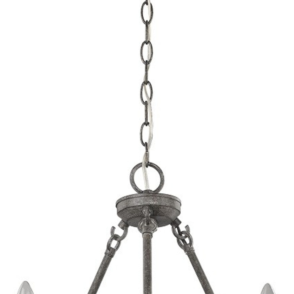 HomeRoots Harlow 3-Light Chandelier in Ash Finish