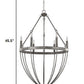 HomeRoots Harlow 6-Light Chandelier in Ash Finish