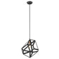 HomeRoots Hedron 1-Light Pendant in Matte Black Finish