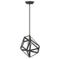 HomeRoots Hedron 1-Light Pendant in Matte Black Finish