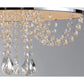 HomeRoots Hera Shaded Crystal-Detailed 4-Light Chandelier In Silver Finish