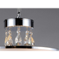 HomeRoots Hera Shaded Crystal-Detailed 4-Light Chandelier In Silver Finish