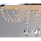HomeRoots Hera Shaded Crystal-Detailed 4-Light Chandelier In Silver Finish