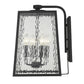 HomeRoots Hirche 4-Light Wall Light in Matte Black Finish