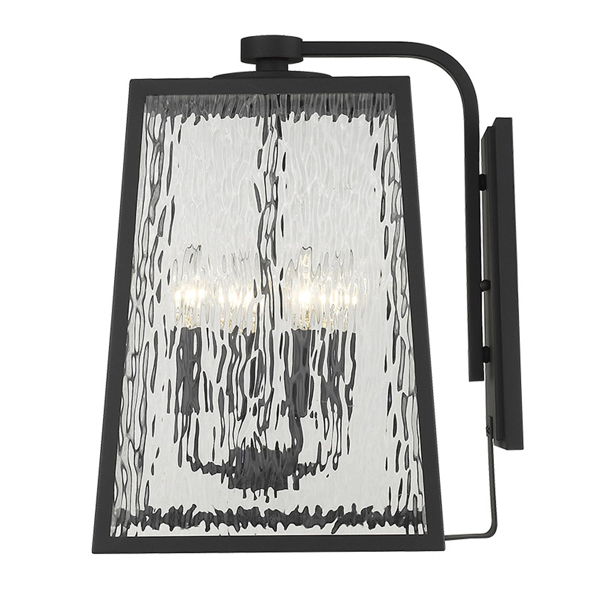 HomeRoots Hirche 4-Light Wall Light in Matte Black Finish