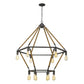 HomeRoots Holden 12-Light Wagon Wheel Chandelier With Antique Gray Finish