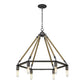 HomeRoots Holden 6-Light Wagon Wheel Chandelier in Antique Gray Finish