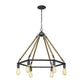 HomeRoots Holden 6-Light Wagon Wheel Chandelier in Antique Gray Finish