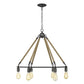 HomeRoots Holden 6-Light Wagon Wheel Chandelier in Antique Gray Finish