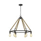 HomeRoots Holden 6-Light Wagon Wheel Chandelier in Antique Gray Finish