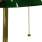 HomeRoots Hooded Table Lamp With Gold and Green Finish