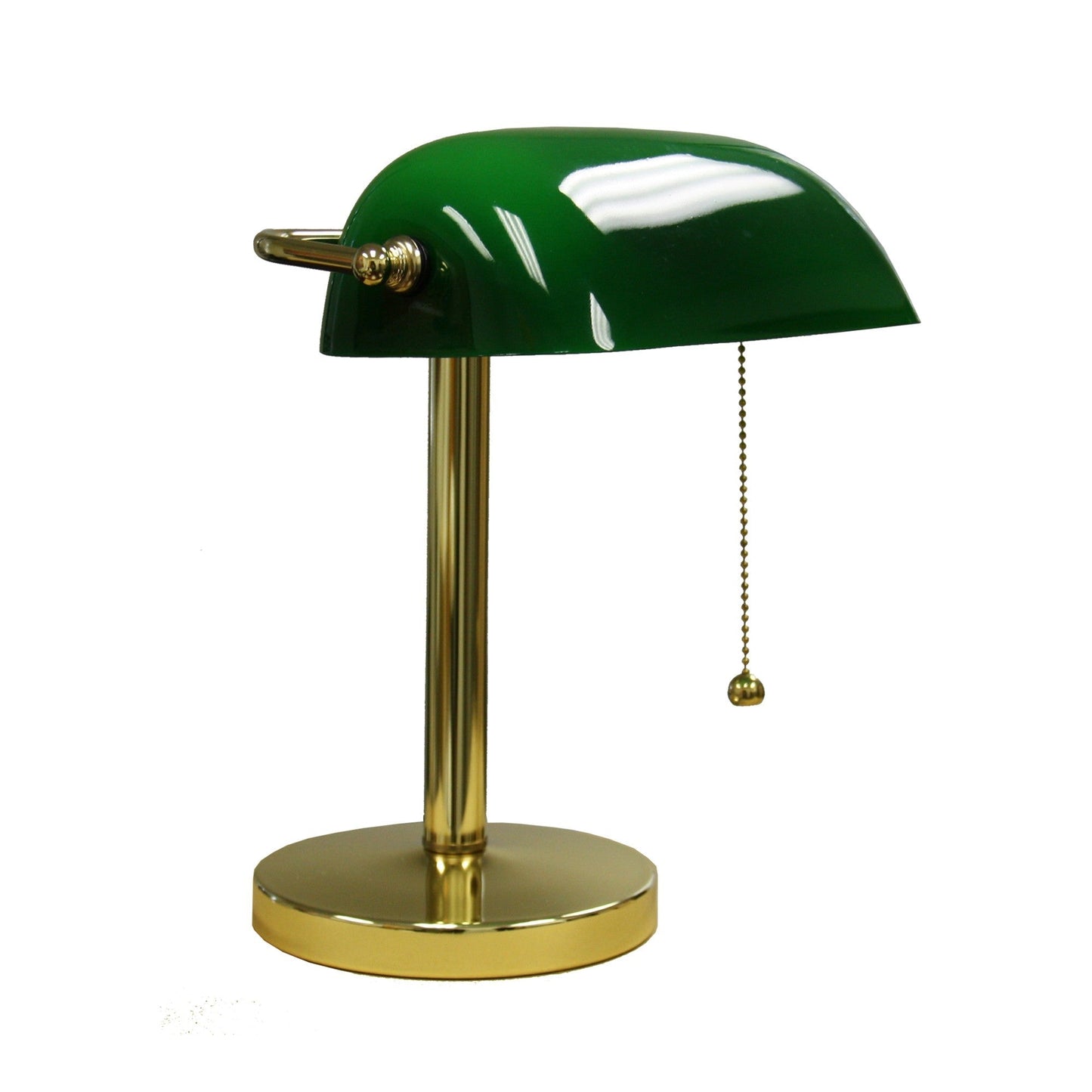 HomeRoots Hooded Table Lamp With Gold and Green Finish