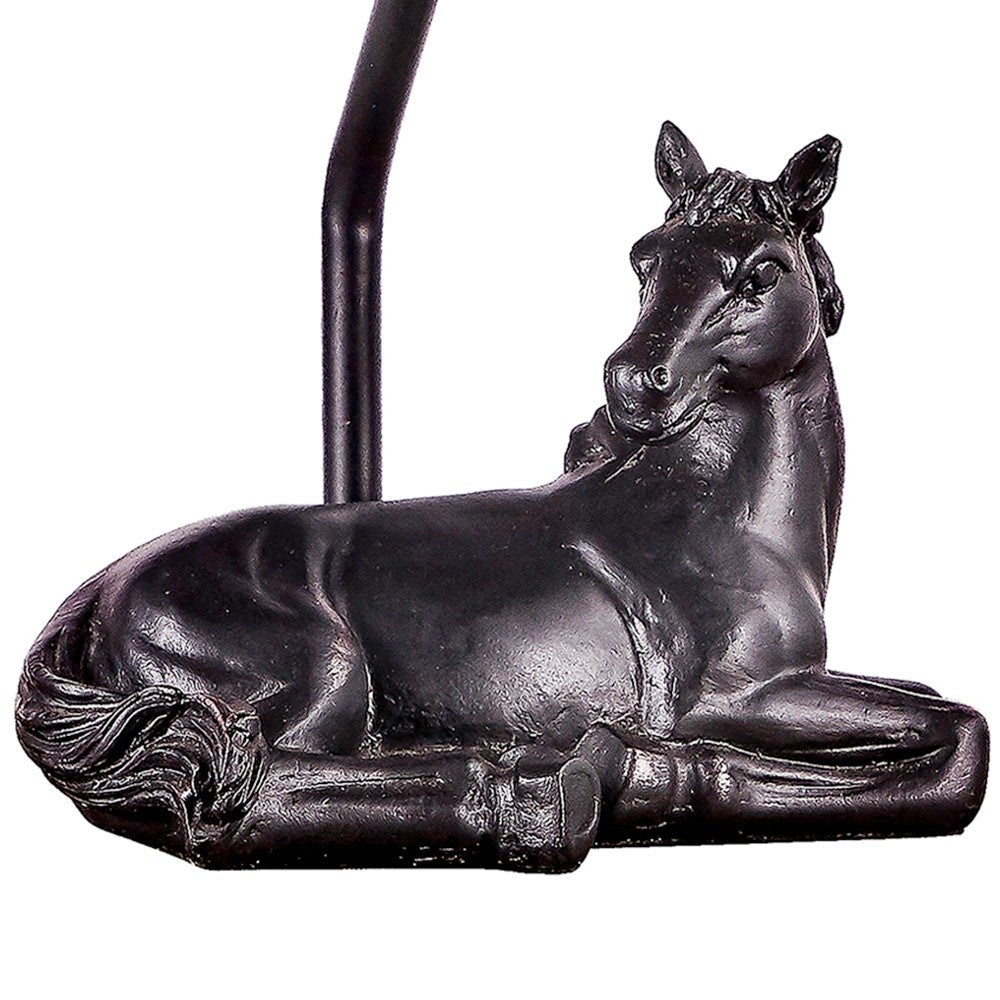 HomeRoots Horse Rests Peacefully Accent Lamp in Brown Finish