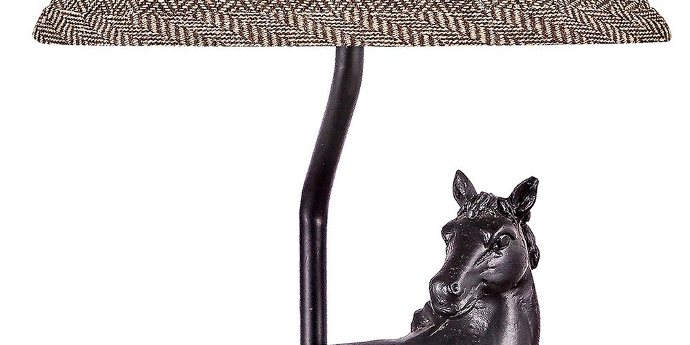 HomeRoots Horse Rests Peacefully Accent Lamp in Brown Finish