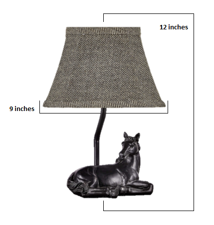 HomeRoots Horse Rests Peacefully Accent Lamp in Brown Finish