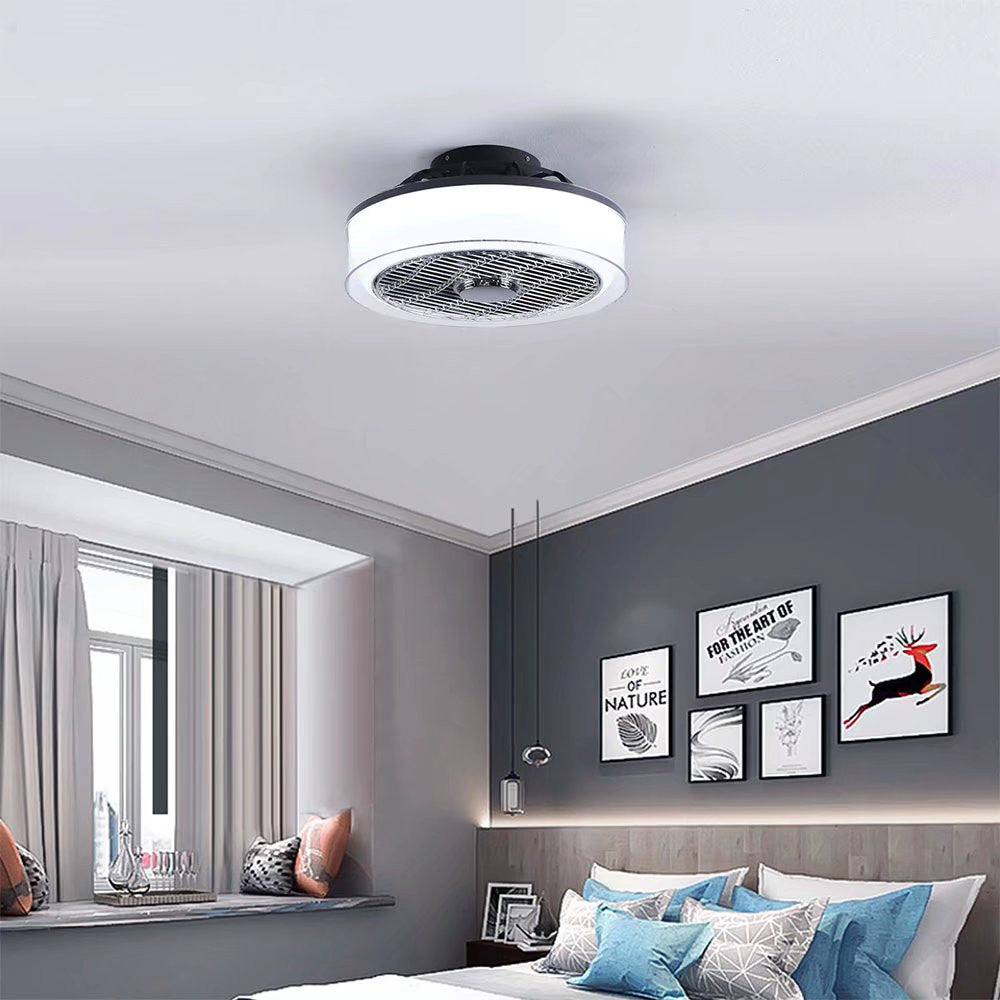 HomeRoots Industrial Ceiling Fan and Light With Black Finish