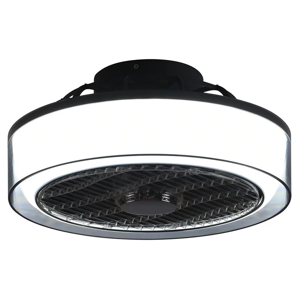 HomeRoots Industrial Ceiling Fan and Light With Black Finish