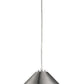HomeRoots Industrial Conical Hanging Light in Silver Finish