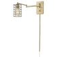 HomeRoots Industrial Metal Wall Sconce in Gold Finish