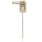 HomeRoots Industrial Metal Wall Sconce in Gold Finish