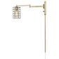 HomeRoots Industrial Metal Wall Sconce in Gold Finish