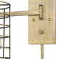 HomeRoots Industrial Metal Wall Sconce in Gold Finish