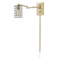 HomeRoots Industrial Metal Wall Sconce in Gold Finish