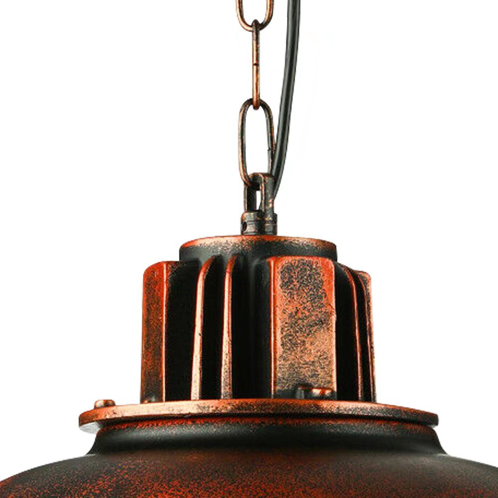 HomeRoots Industrial Retro Metal Pendant Lamp in Vintage Bronze Finish