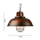 HomeRoots Industrial Retro Metal Pendant Lamp in Vintage Bronze Finish