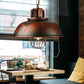 HomeRoots Industrial Retro Metal Pendant Lamp in Vintage Bronze Finish