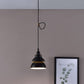 HomeRoots Industrial Two Tier Hanging Light With Black Metal Finish