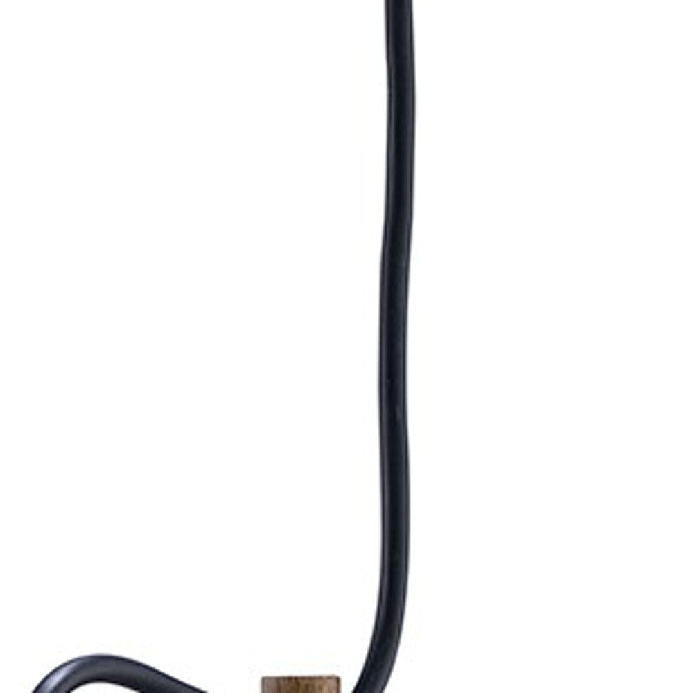 HomeRoots Industrial Two Tier Hanging Light With Black Metal Finish