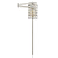 HomeRoots Industrial Wall Sconce With Silver Metal Finish