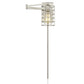 HomeRoots Industrial Wall Sconce With Silver Metal Finish