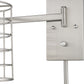 HomeRoots Industrial Wall Sconce With Silver Metal Finish