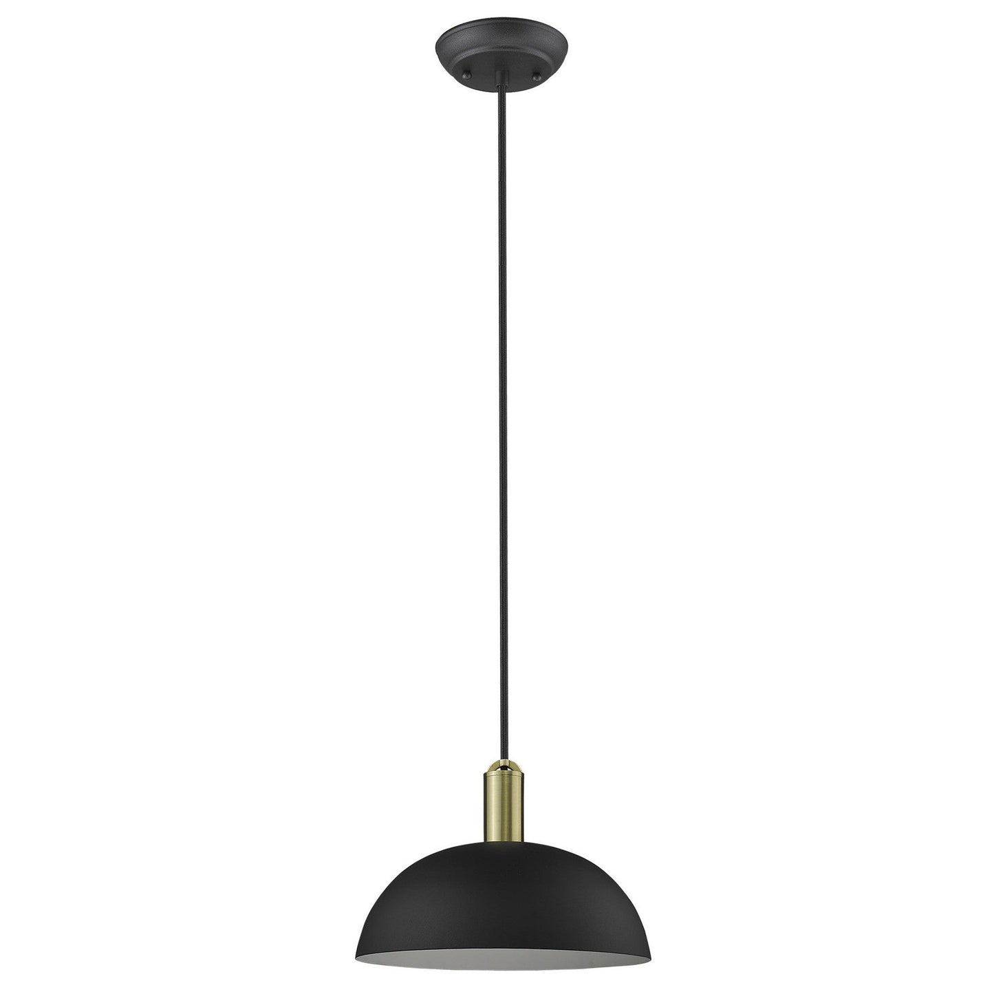 HomeRoots Ingo 1-Light Pendant in Matte Black Finish