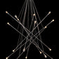 HomeRoots Intersected Ceiling Lamp in Chrome Finish