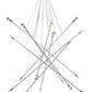 HomeRoots Intersected Ceiling Lamp in Chrome Finish