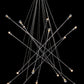 HomeRoots Intersected Ceiling Lamp in Chrome Finish