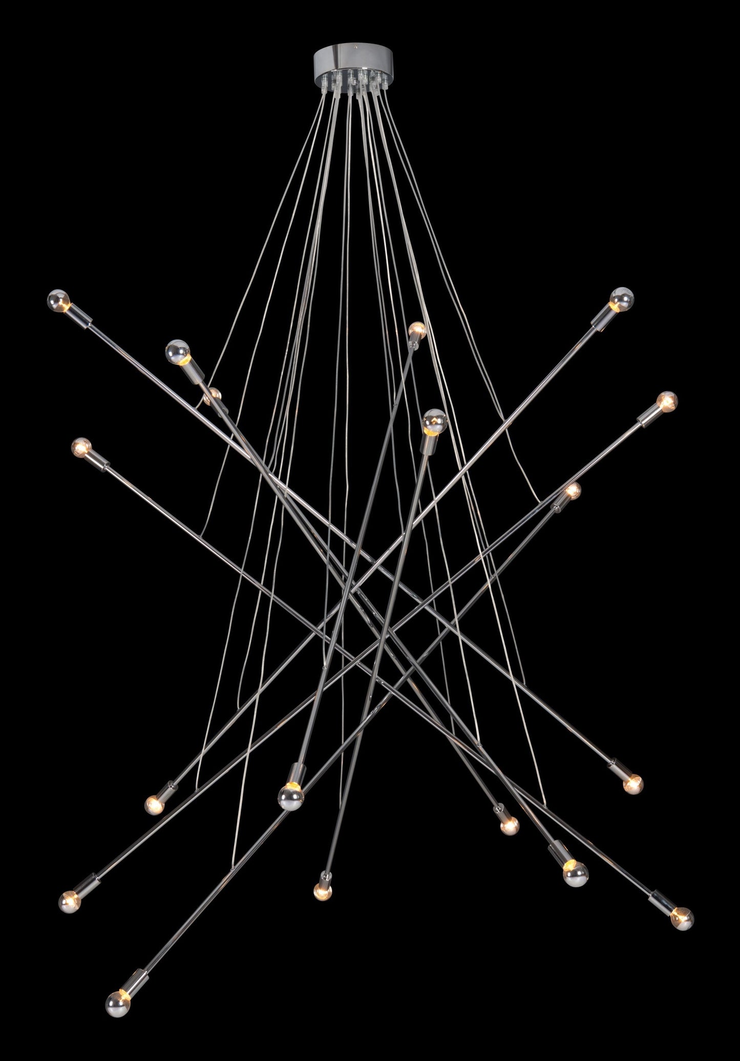 HomeRoots Intersected Ceiling Lamp in Chrome Finish