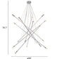 HomeRoots Intersected Ceiling Lamp in Chrome Finish