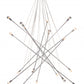 HomeRoots Intersected Ceiling Lamp in Chrome Finish