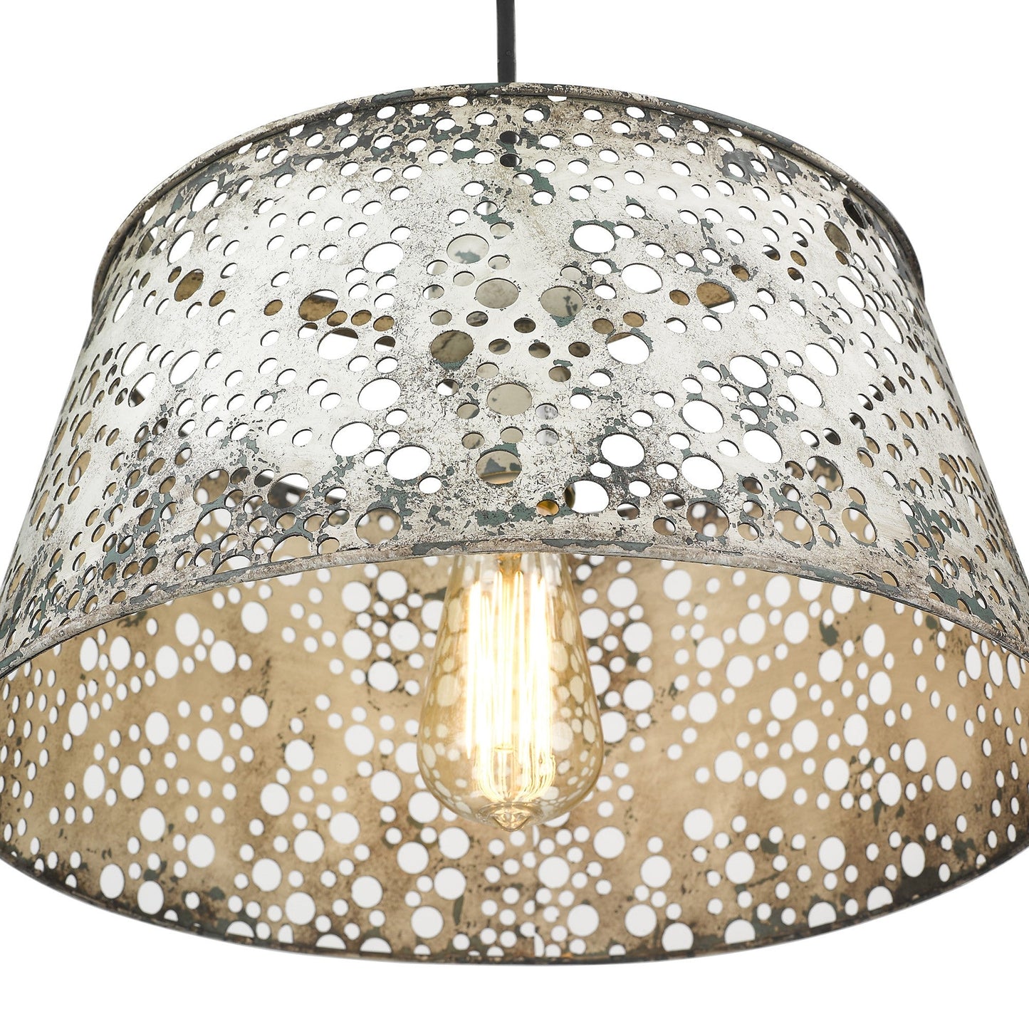 HomeRoots Iris 1-Light Pendant in Aged Ivory Finish