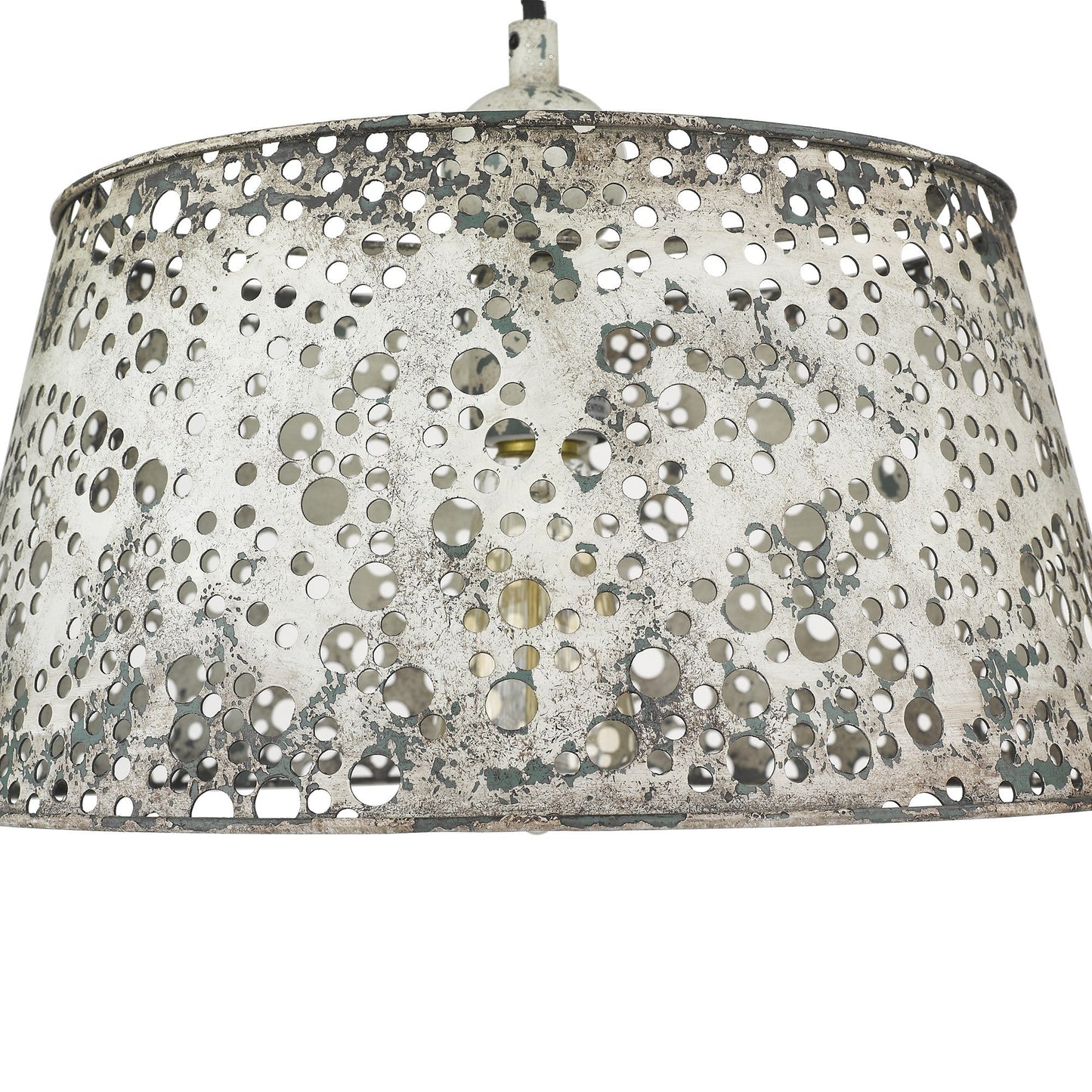 HomeRoots Iris 1-Light Pendant in Aged Ivory Finish