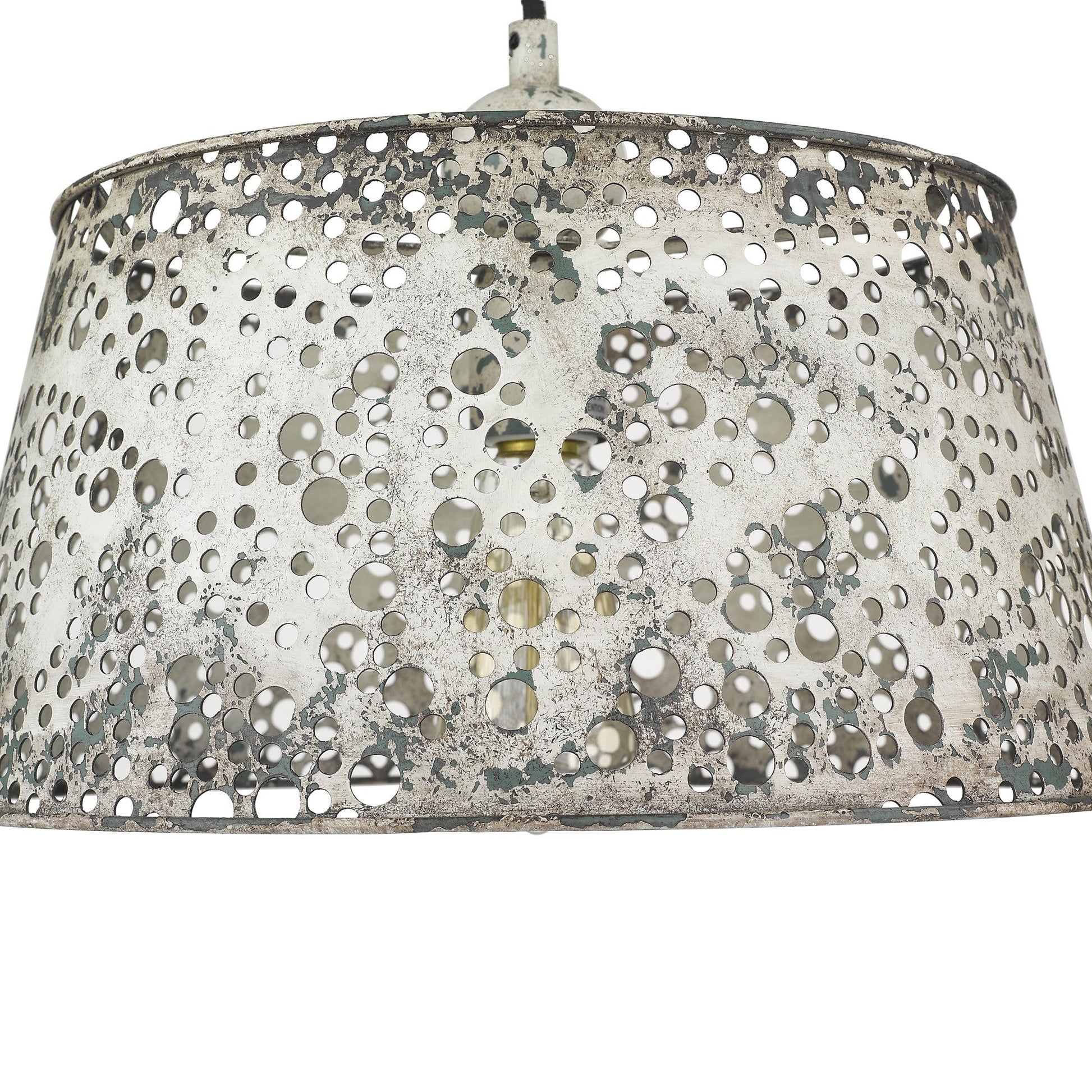 HomeRoots Iris 1-Light Pendant in Aged Ivory Finish