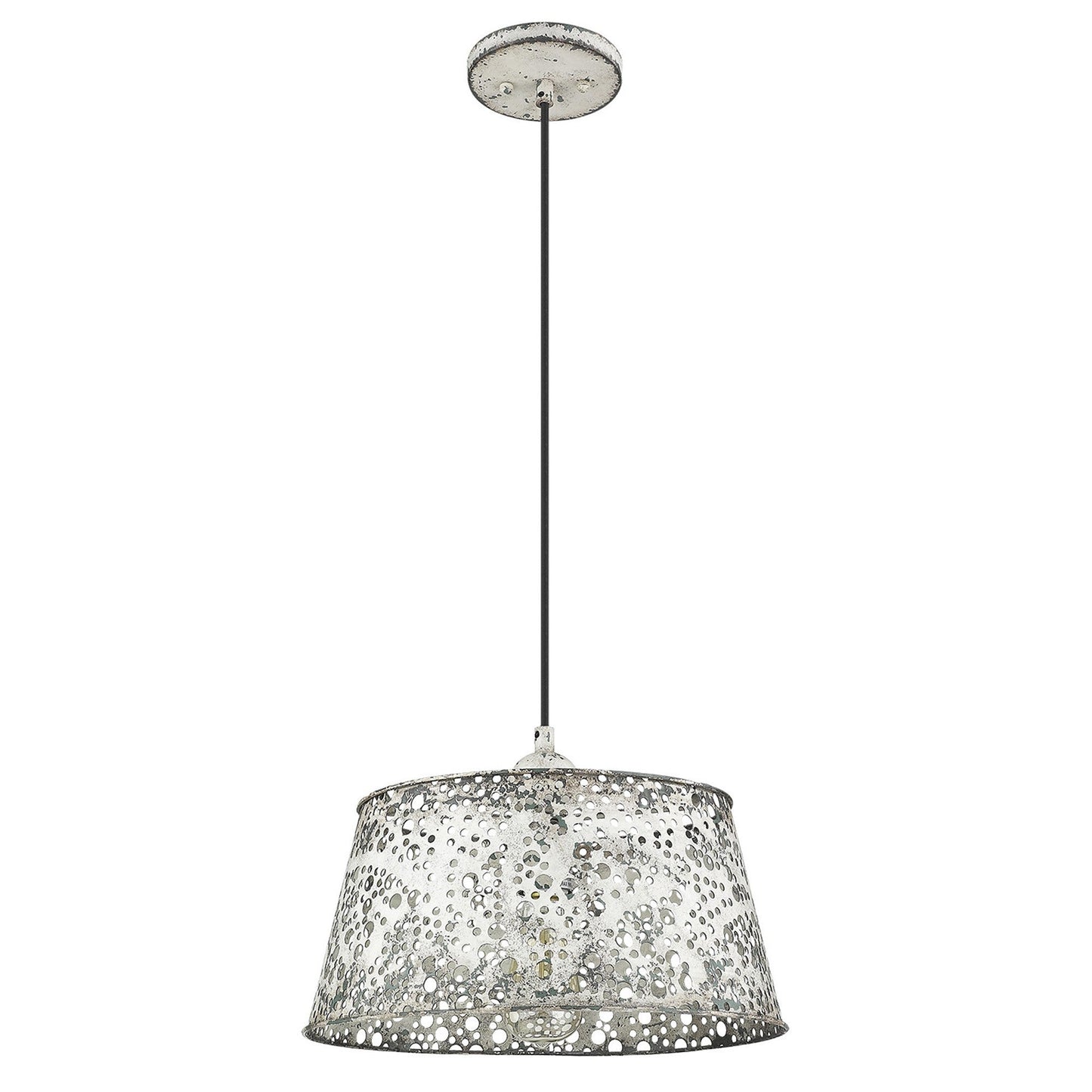 HomeRoots Iris 1-Light Pendant in Aged Ivory Finish