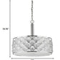 HomeRoots Isabella 4-Light Drum Pendant With Crystal Accents and Polished Nickel Finish