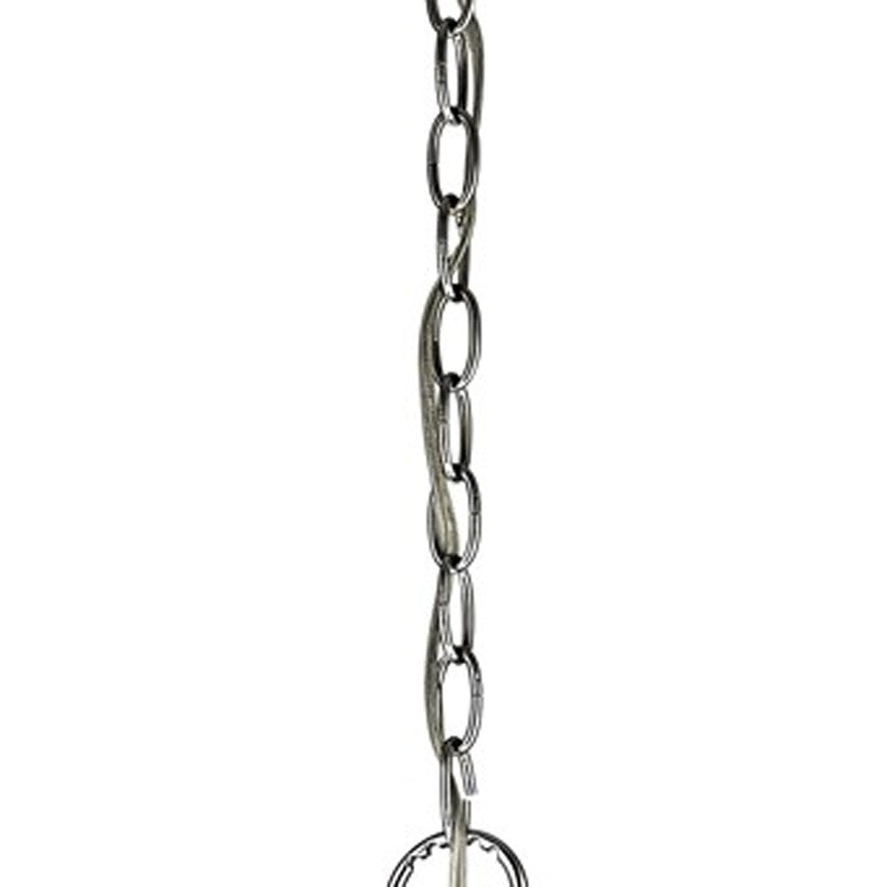 HomeRoots Isabella 4-Light Drum Pendant With Crystal Accents and Polished Nickel Finish