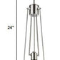 HomeRoots Jade 1-Light Pendant With Vertical Structural Frames and Polished Nickel Finish